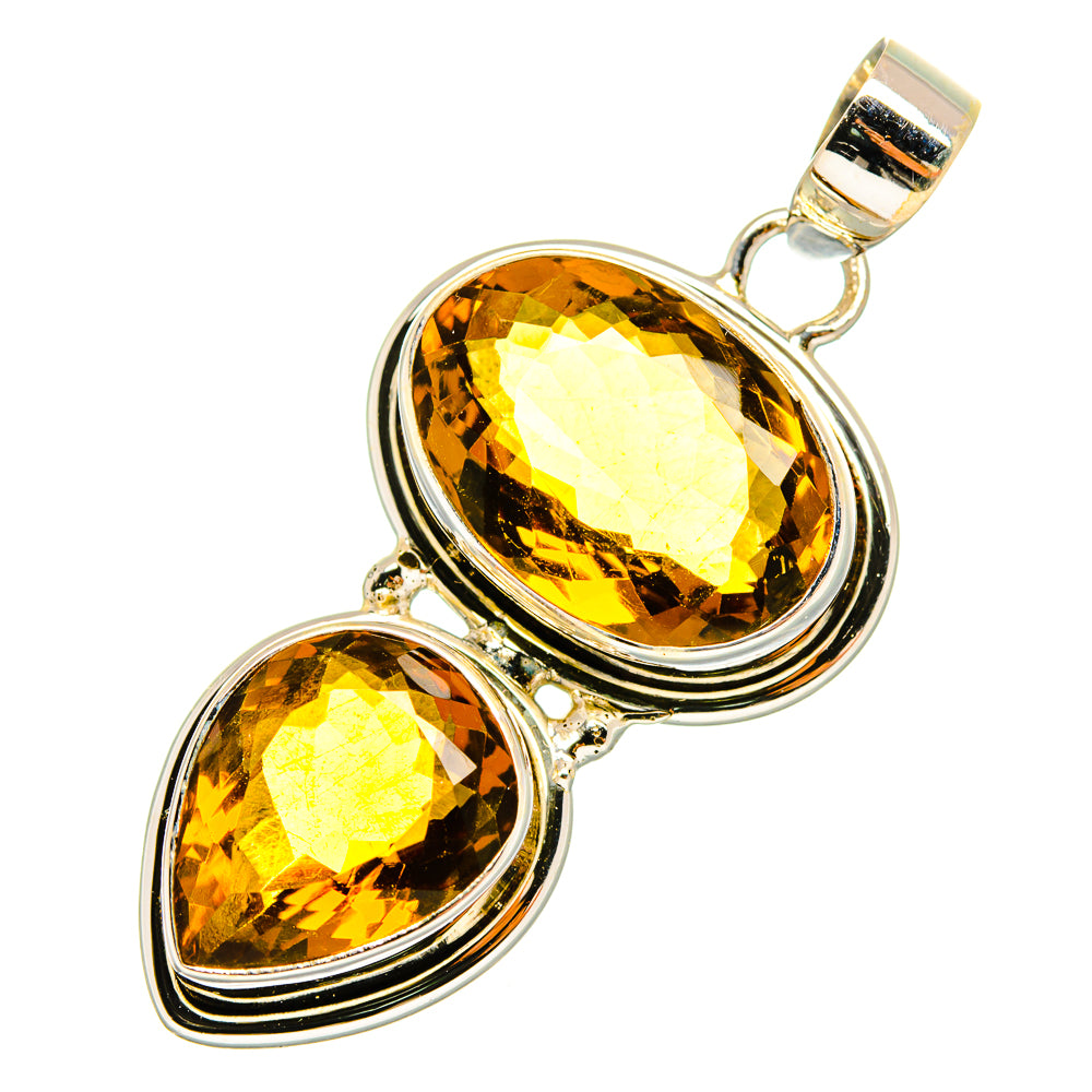 Mandarin Citrine Pendants handcrafted by Anasilvercos - PD10392