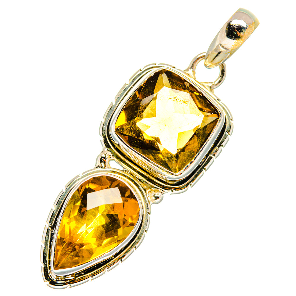 Mandarin Citrine Pendants handcrafted by Anasilvercos - PD10393