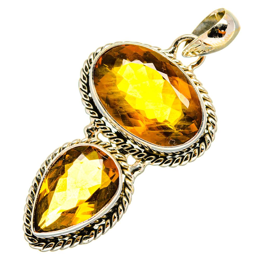 Mandarin Citrine Pendants handcrafted by Anasilvercos - PD10395