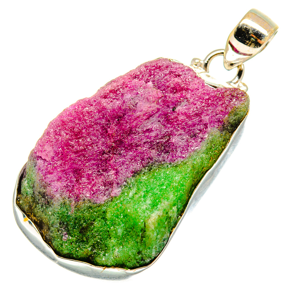 Ruby Zoisite Pendants handcrafted by Anasilvercos - PD10396
