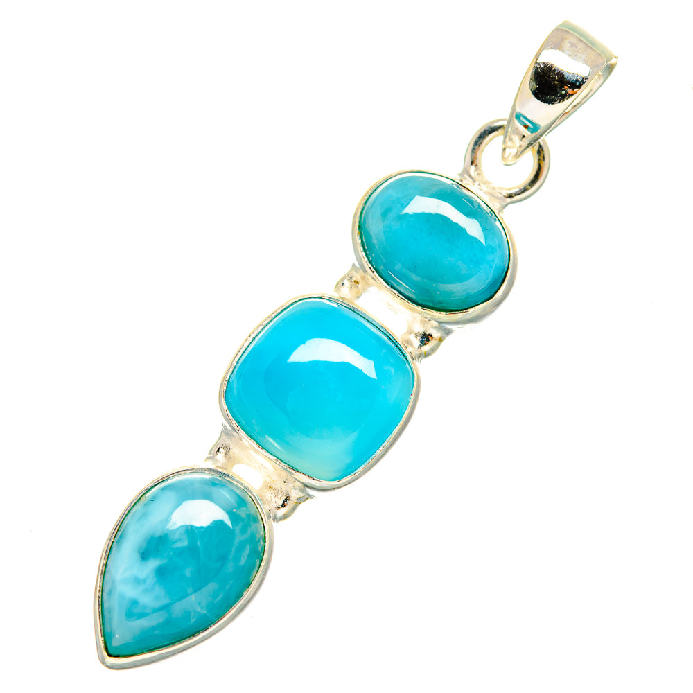 Larimar Pendants handcrafted by Anasilvercos - PD10398