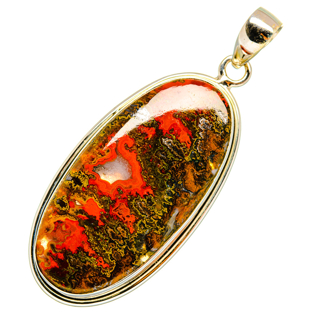 Moroccan Agate Pendants handcrafted by Anasilvercos - PD10402