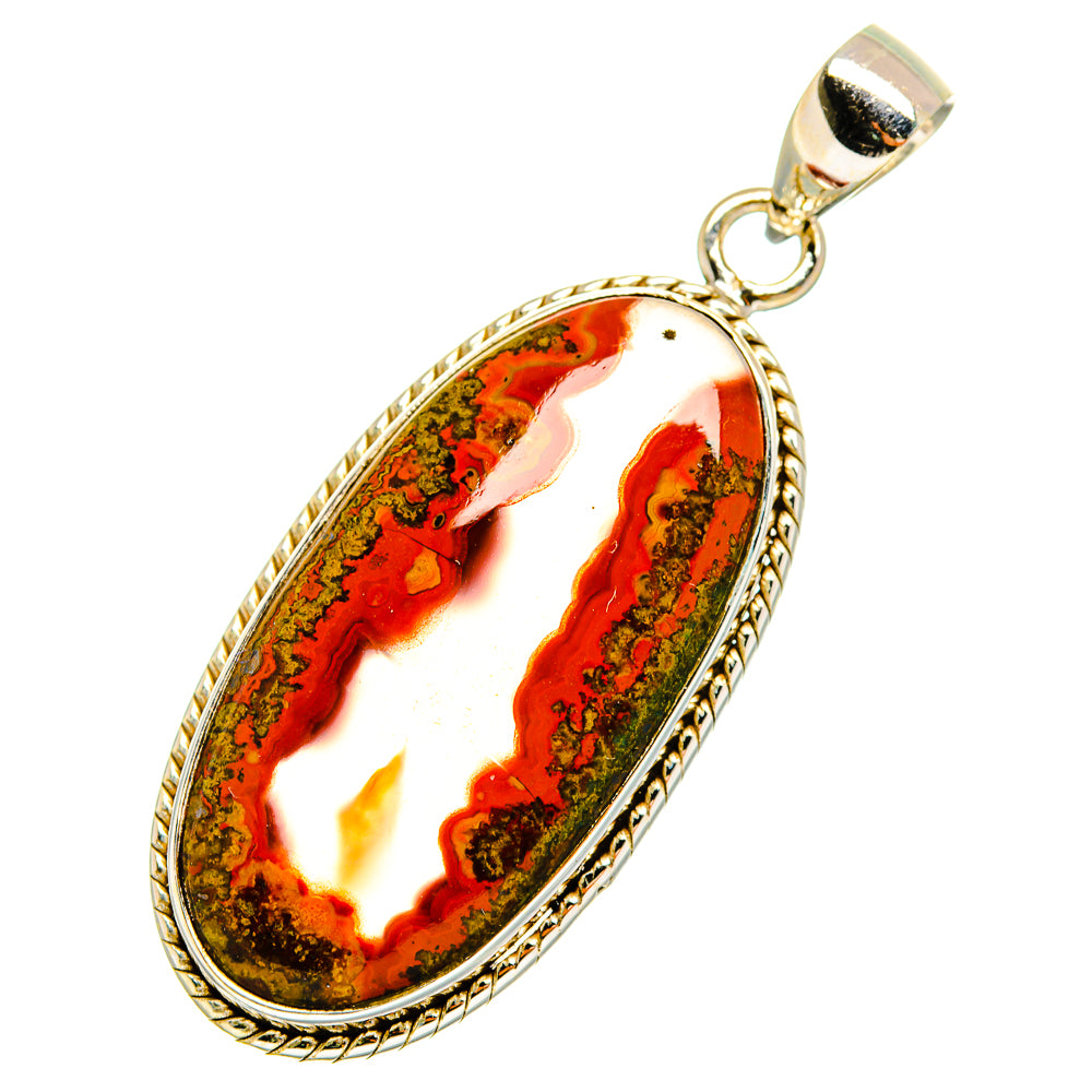 Moroccan Agate Pendants handcrafted by Anasilvercos - PD10404
