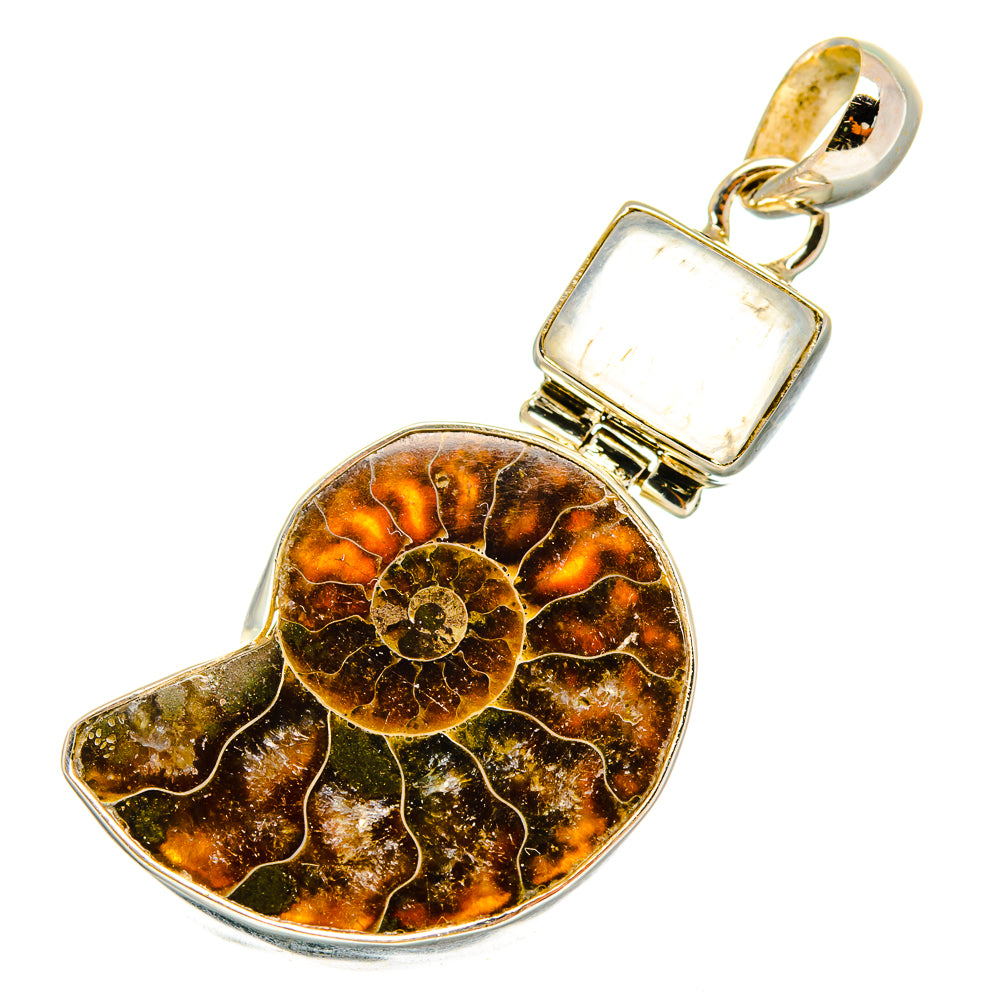 Ammonite Fossil Pendants handcrafted by Anasilvercos - PD10408