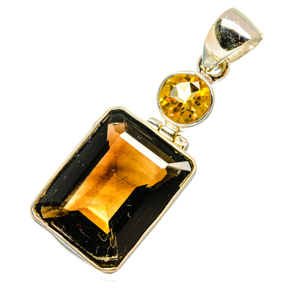 Smoky Quartz Pendants handcrafted by Anasilvercos - PD10409