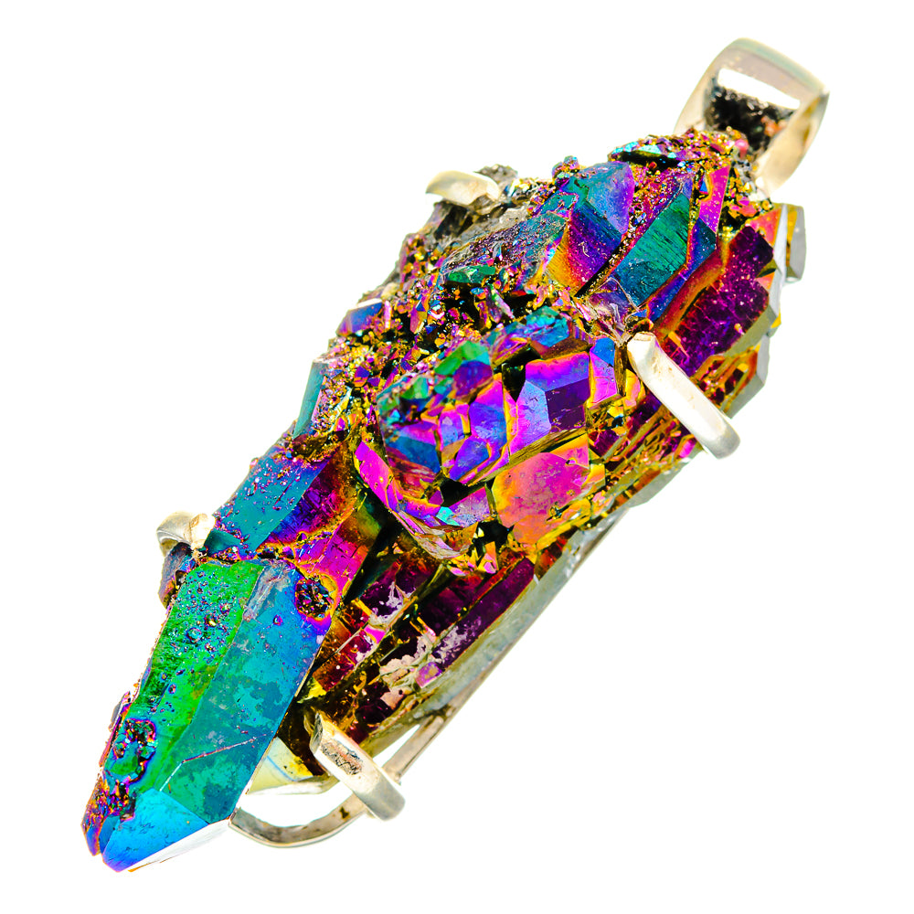 Titanium Sunshine Druzy Pendants handcrafted by Anasilvercos - PD10413