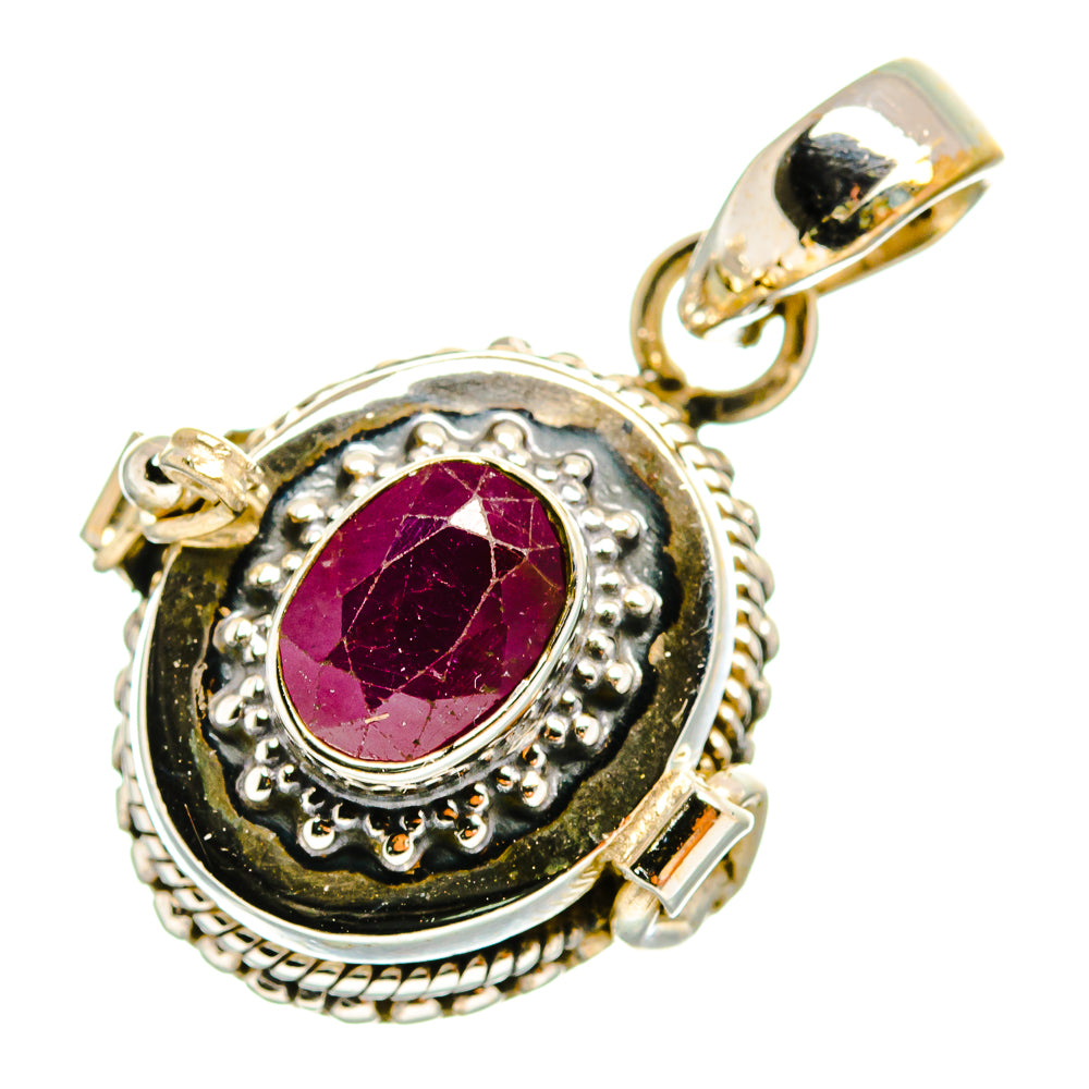 Ruby Pendants handcrafted by Anasilvercos - PD10421