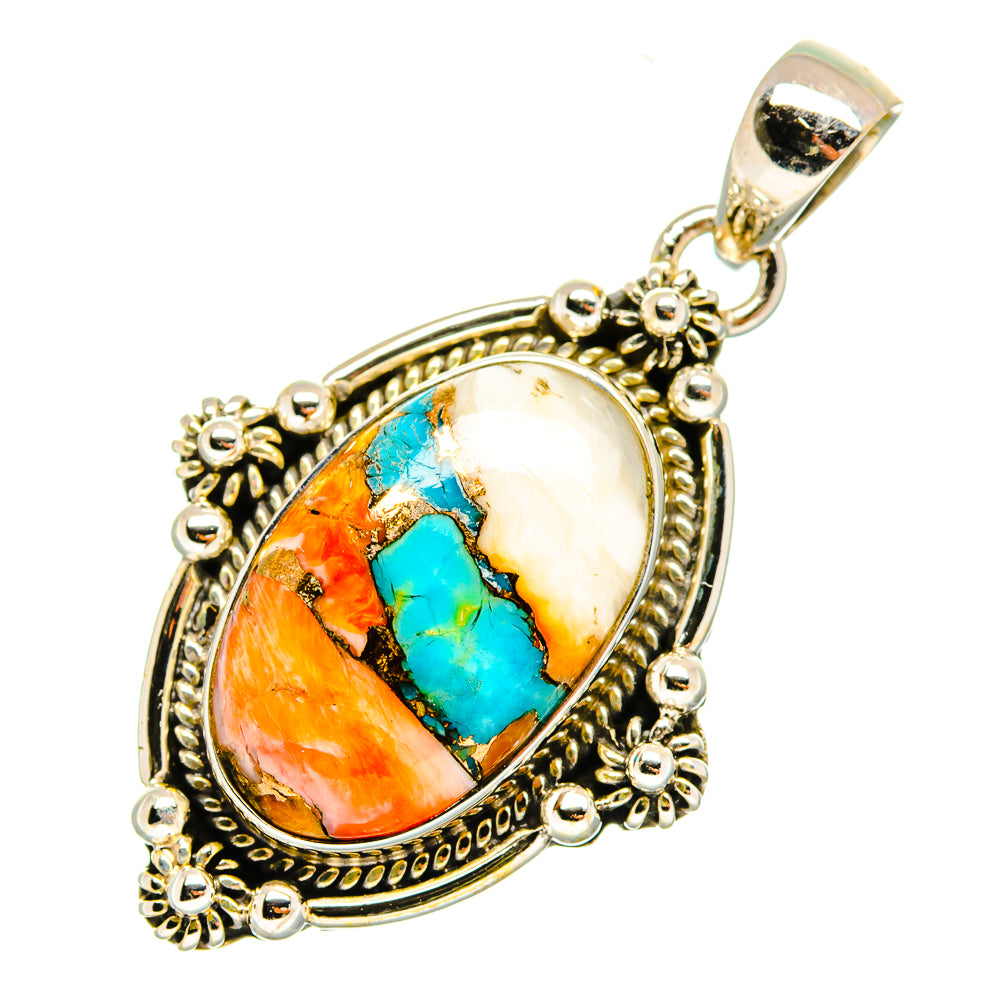 Spiny Oyster Turquoise Pendants handcrafted by Anasilvercos - PD10432