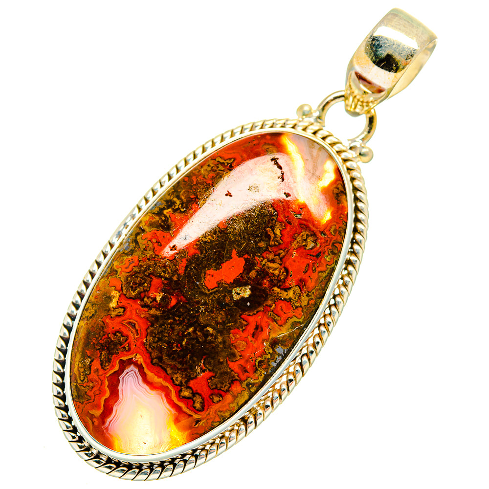 Moroccan Agate Pendants handcrafted by Anasilvercos - PD10471