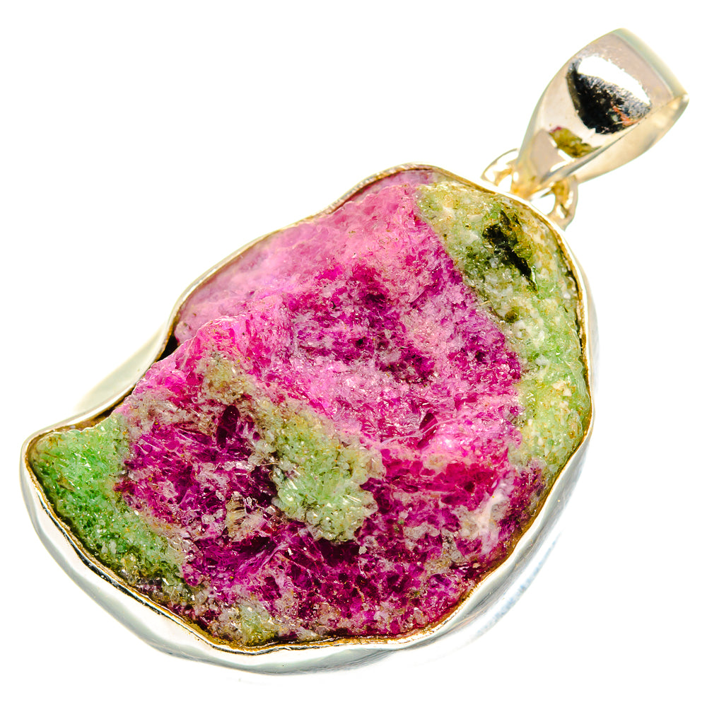 Ruby Zoisite Pendants handcrafted by Anasilvercos - PD10474