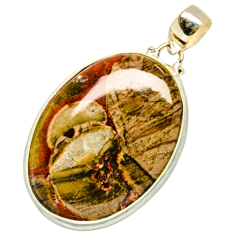 Mushroom Rhyolite Pendants handcrafted by Anasilvercos - PD10497