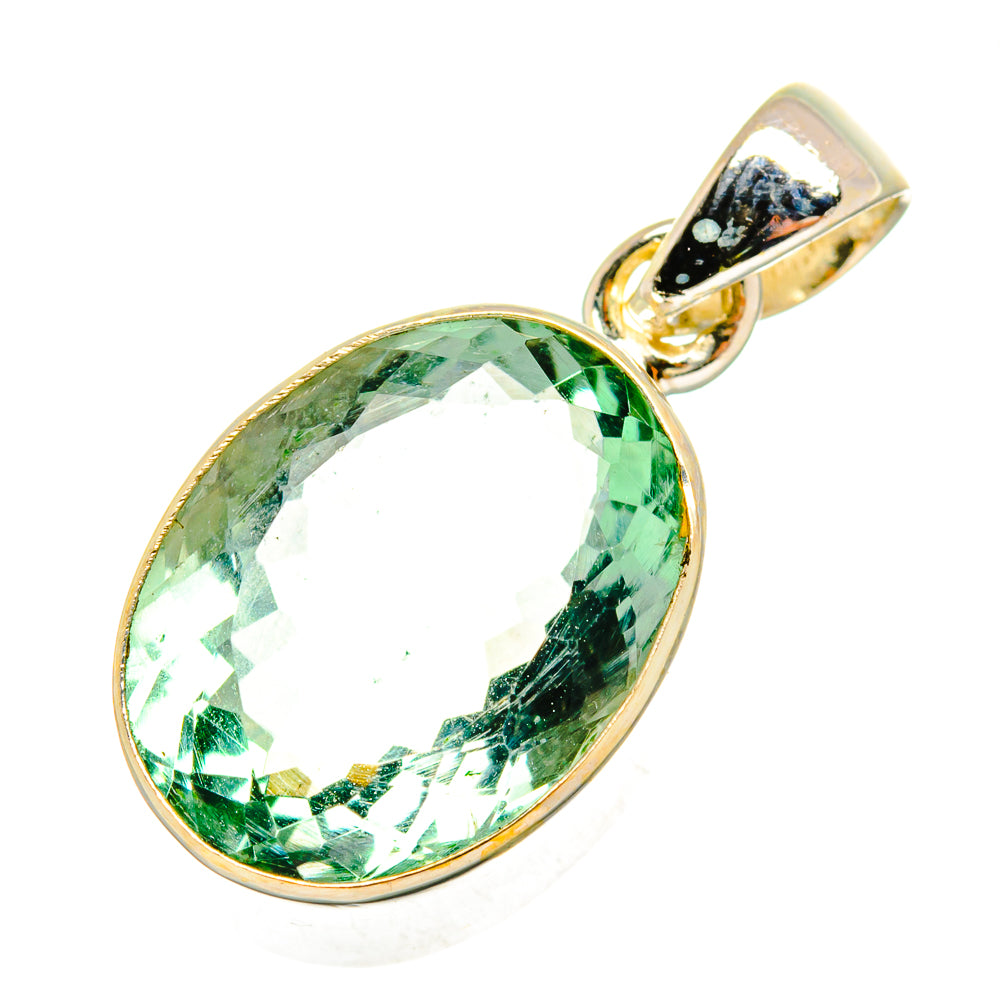 Green Fluorite Pendants handcrafted by Anasilvercos - PD10501