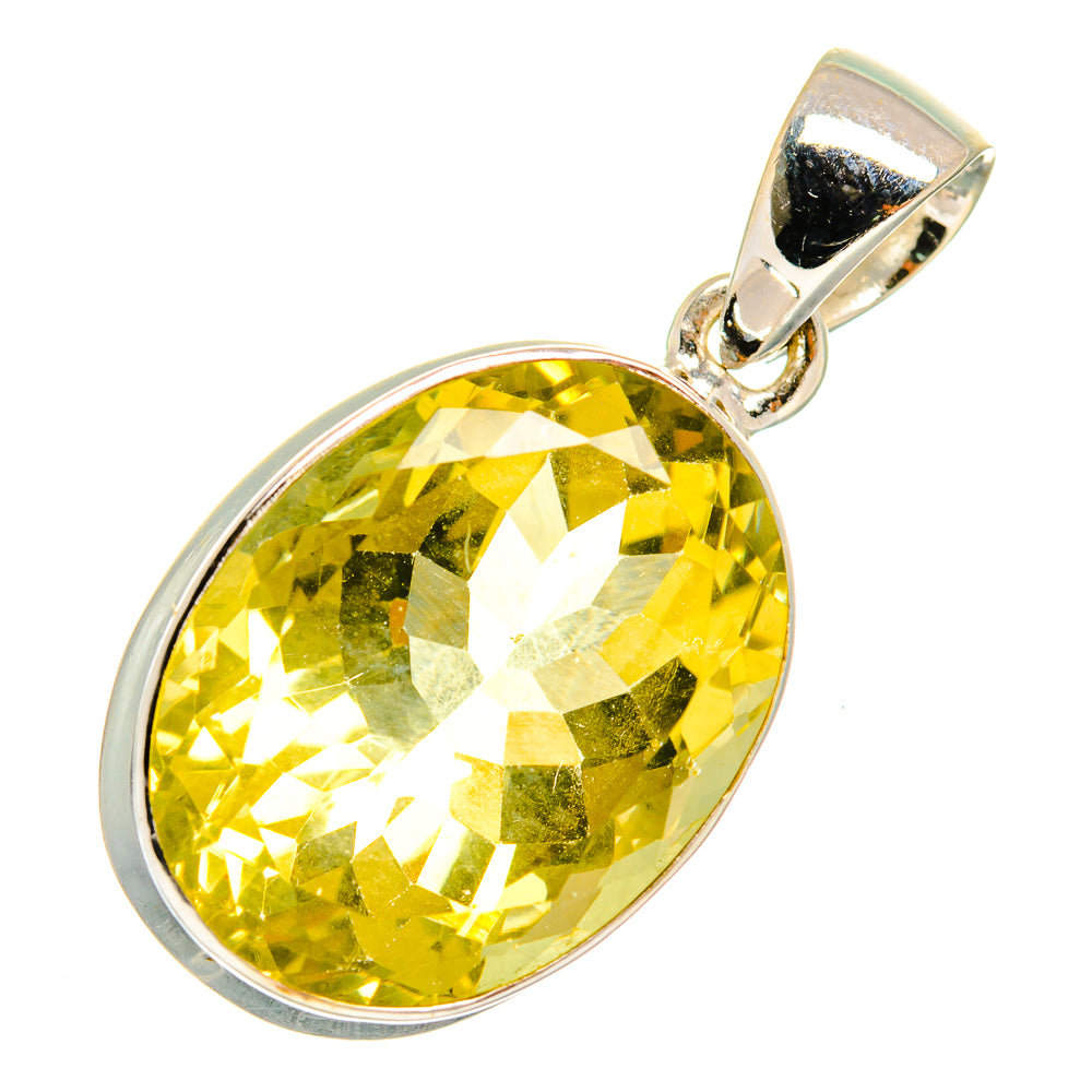 Lemon Quartz Pendants handcrafted by Anasilvercos - PD10506