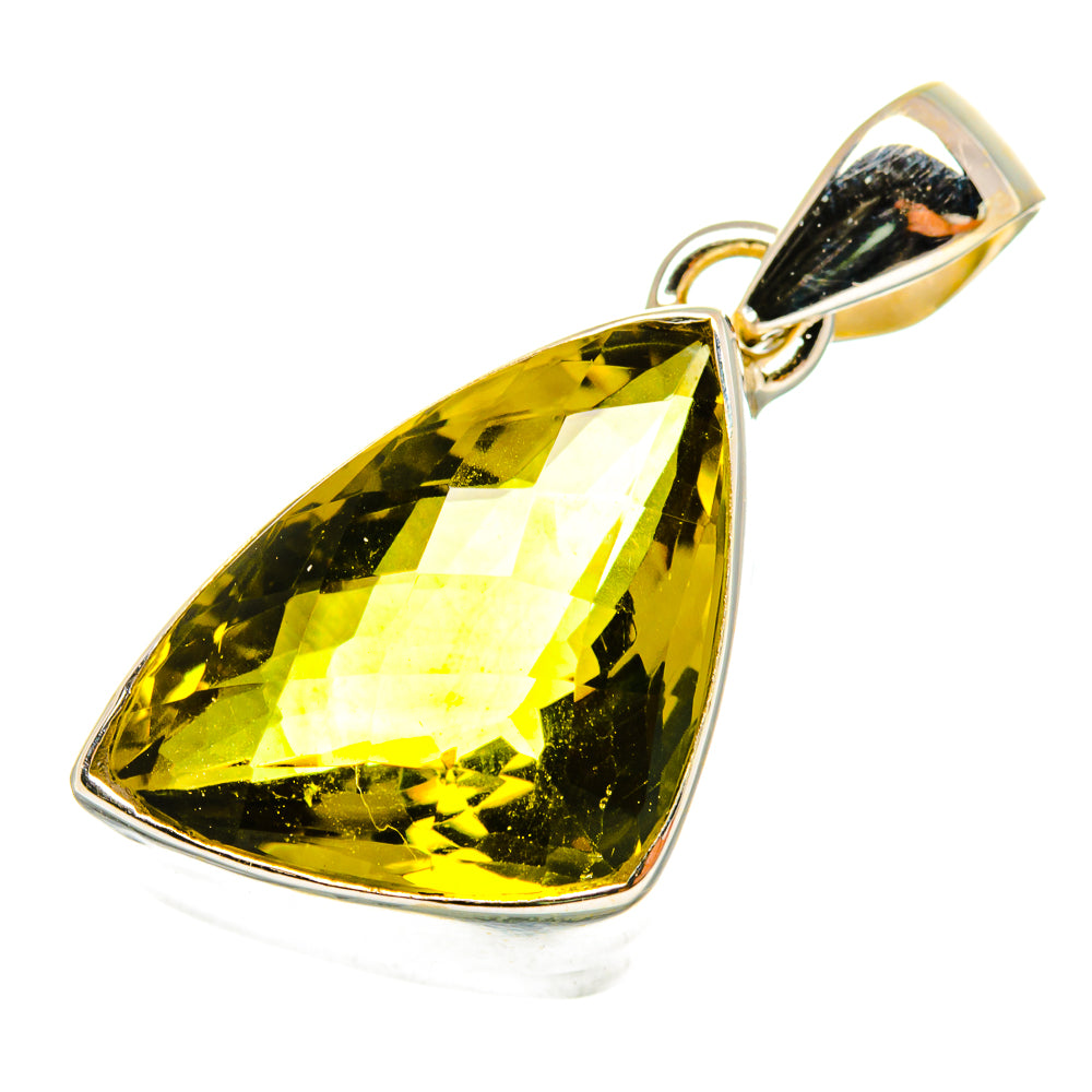 Olive Quartz Pendants handcrafted by Anasilvercos - PD10508