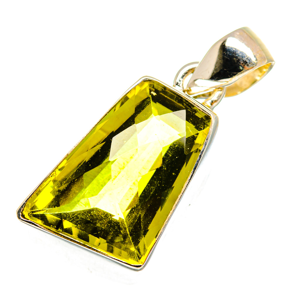 Olive Quartz Pendants handcrafted by Anasilvercos - PD10509