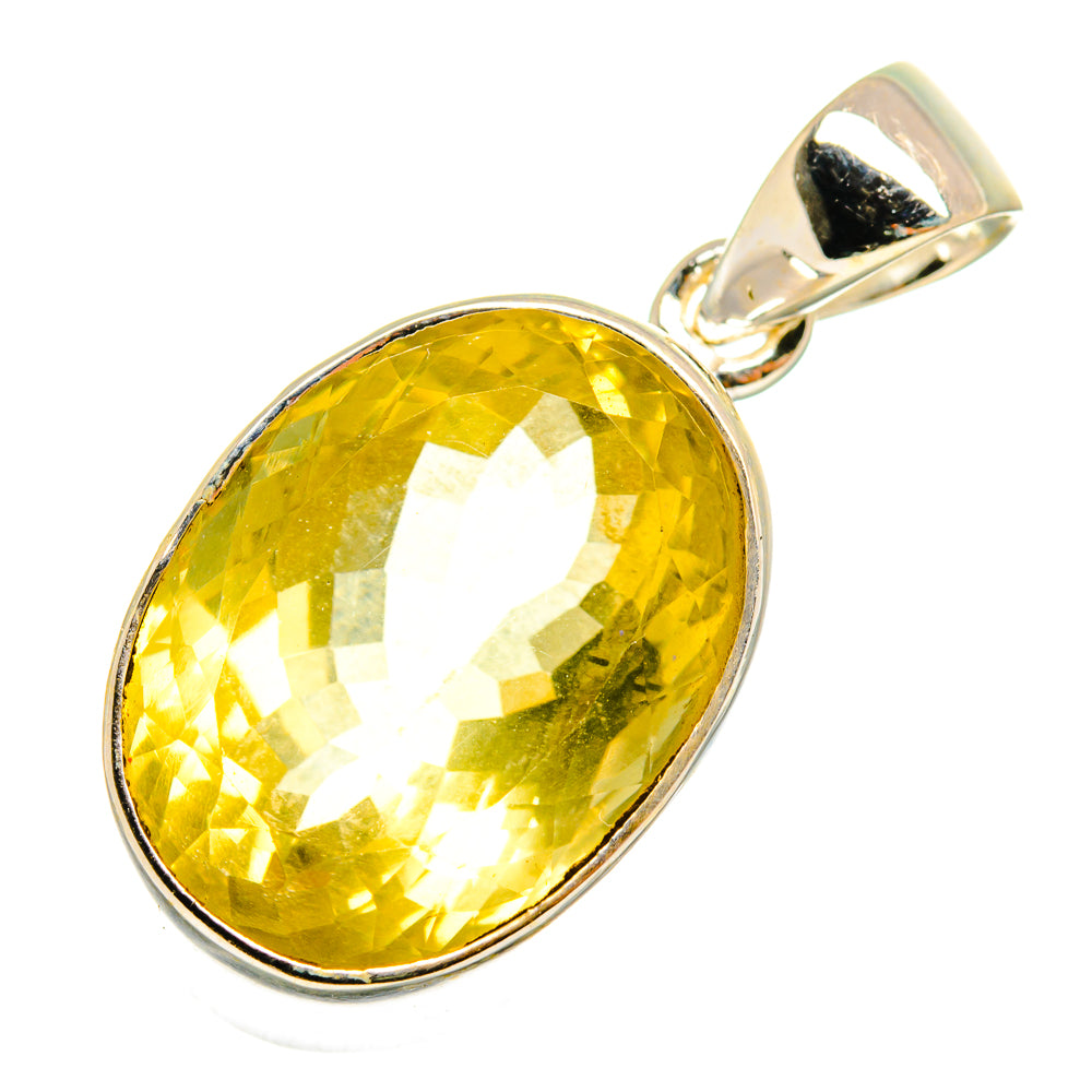 Lemon Quartz Pendants handcrafted by Anasilvercos - PD10510