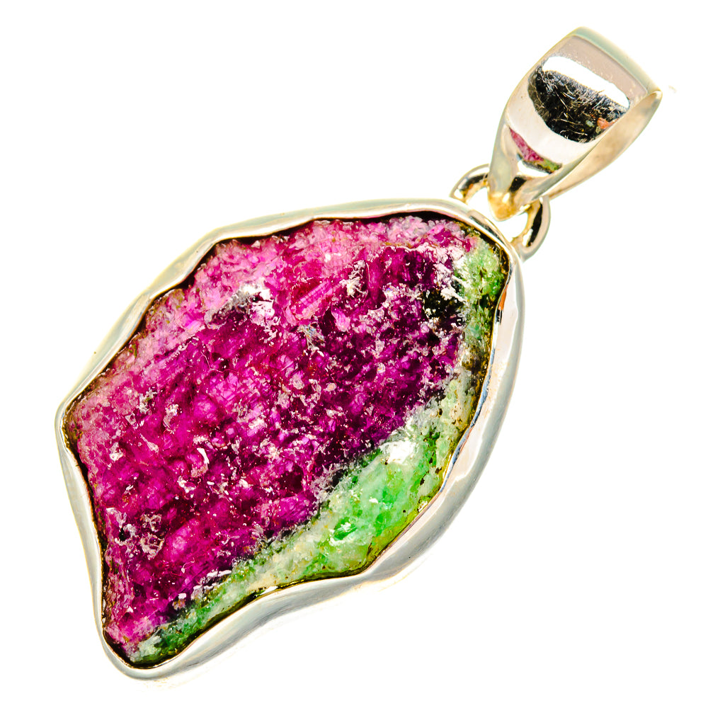 Ruby Zoisite Pendants handcrafted by Anasilvercos - PD10516