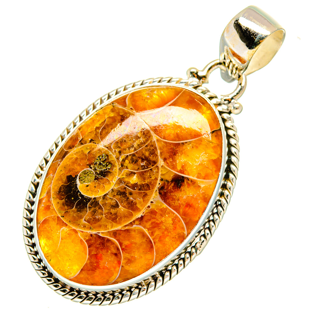 Ammonite Fossil Pendants handcrafted by Anasilvercos - PD10524