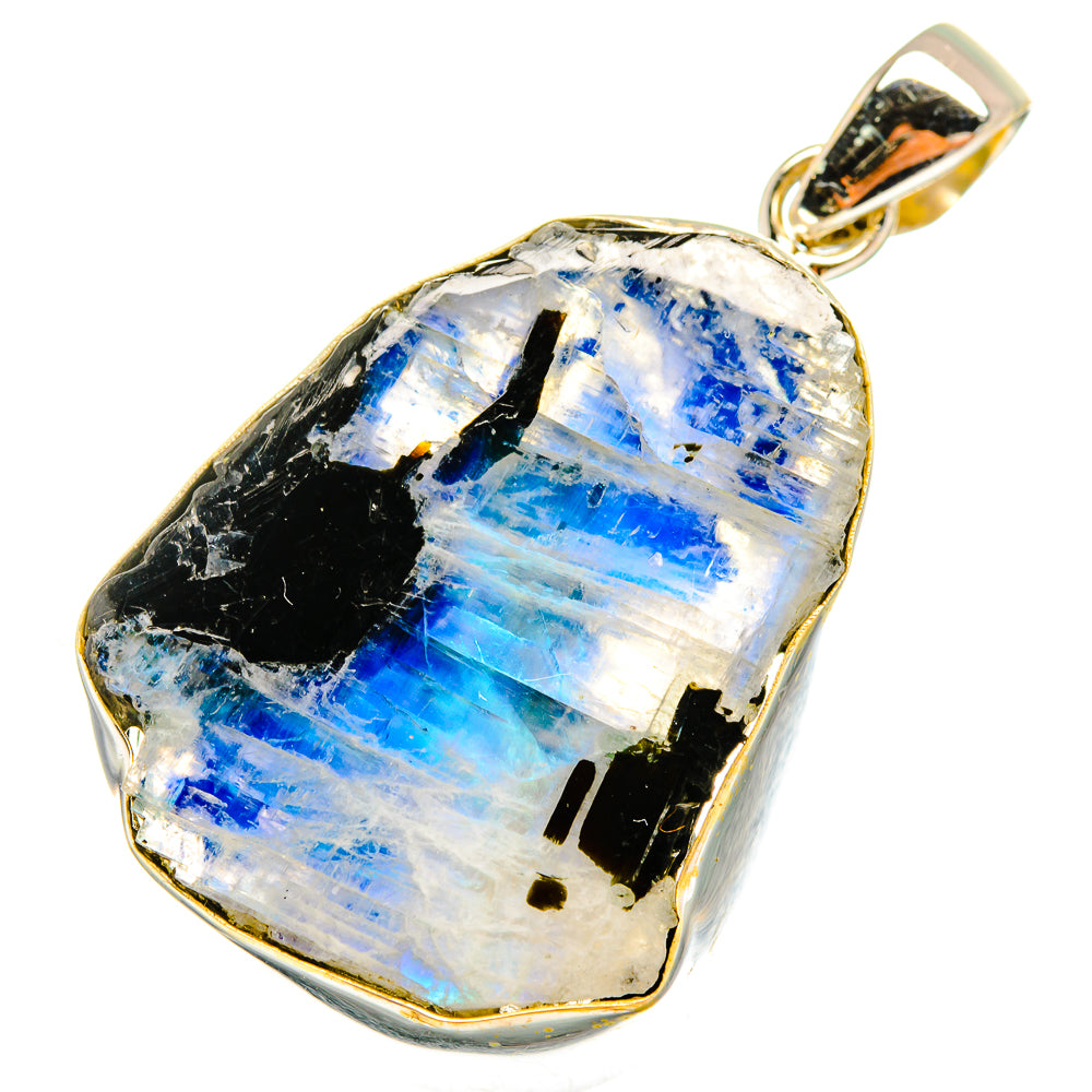 Rainbow Moonstone Pendants handcrafted by Anasilvercos - PD10577