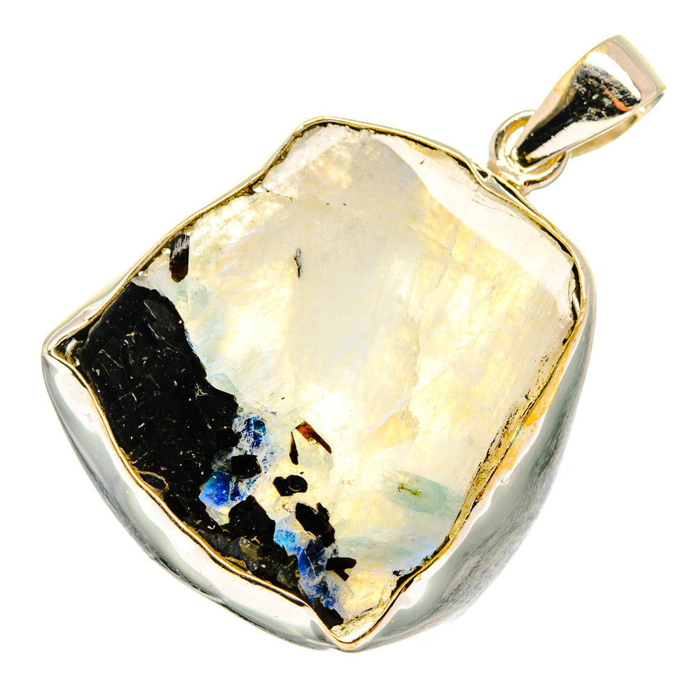 Rainbow Moonstone Pendants handcrafted by Anasilvercos - PD10579