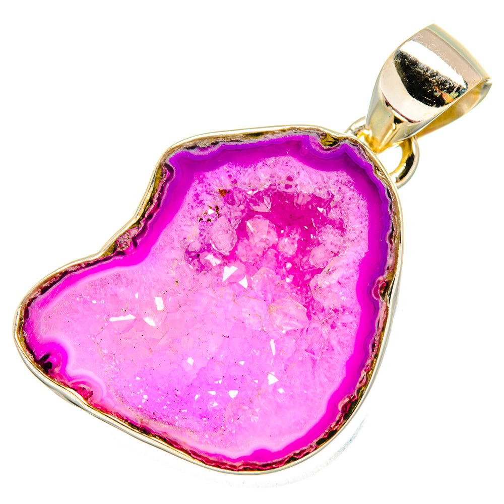 Purple Geode Slice Pendants handcrafted by Anasilvercos - PD10598