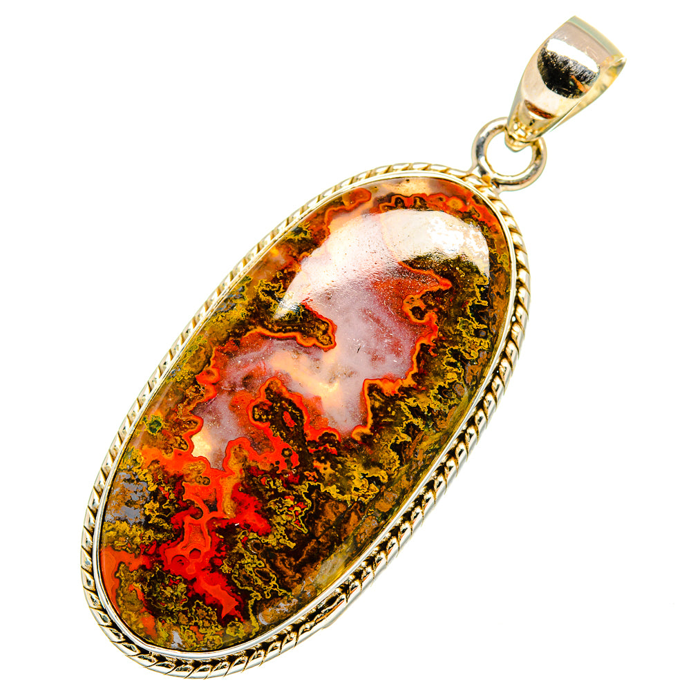 Moroccan Agate Pendants handcrafted by Anasilvercos - PD10604