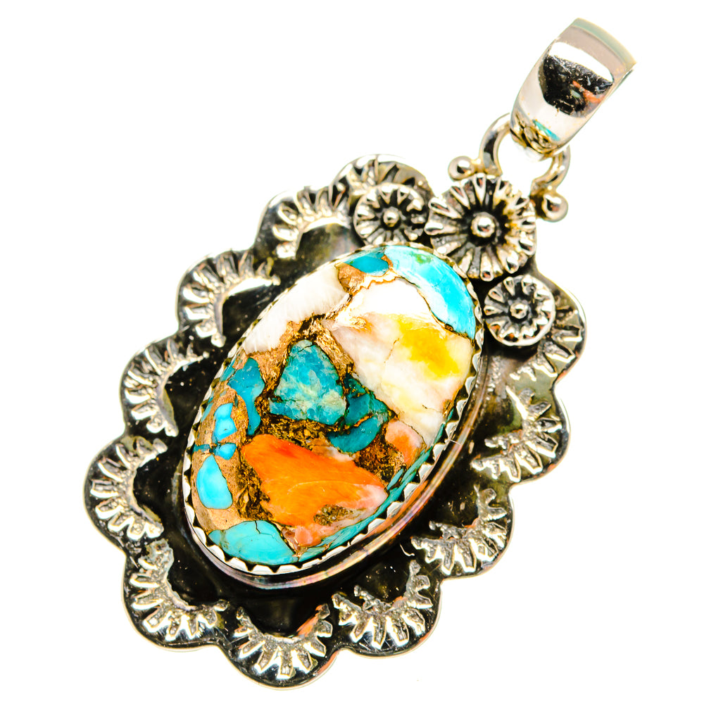 Spiny Oyster Turquoise Pendants handcrafted by Anasilvercos - PD10636