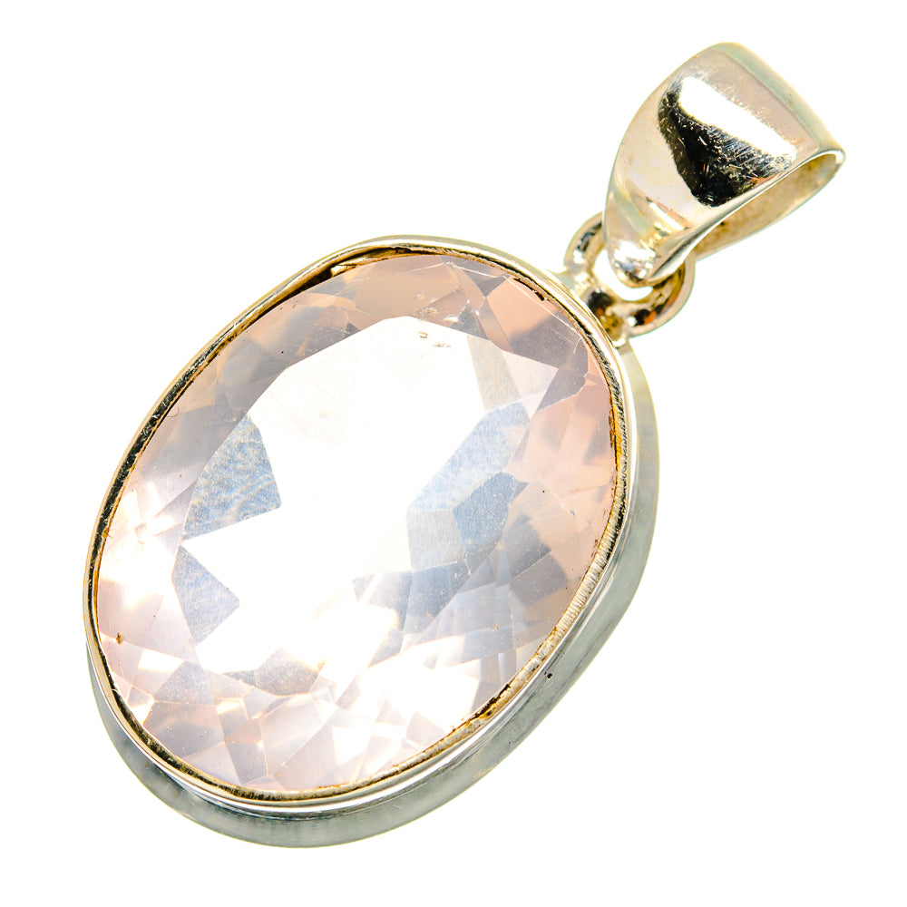 Rose Quartz Pendants handcrafted by Anasilvercos - PD10671