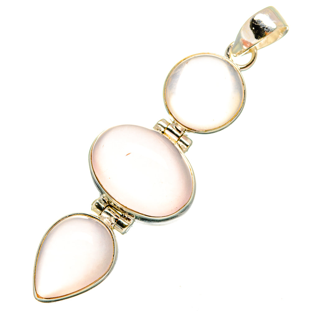 Rose Quartz Pendants handcrafted by Anasilvercos - PD10674