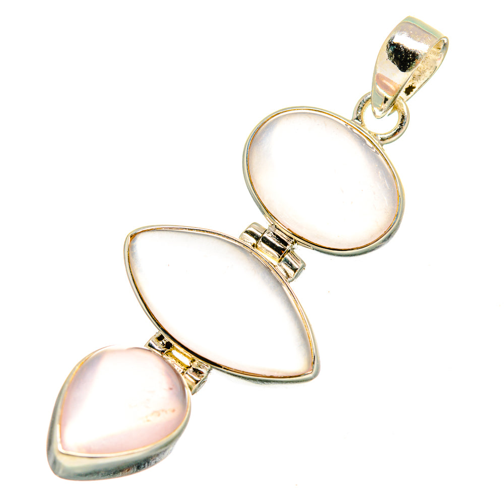 Rose Quartz Pendants handcrafted by Anasilvercos - PD10675