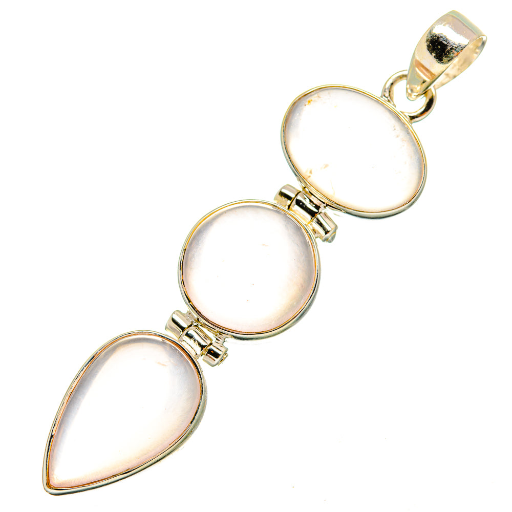Rose Quartz Pendants handcrafted by Anasilvercos - PD10676