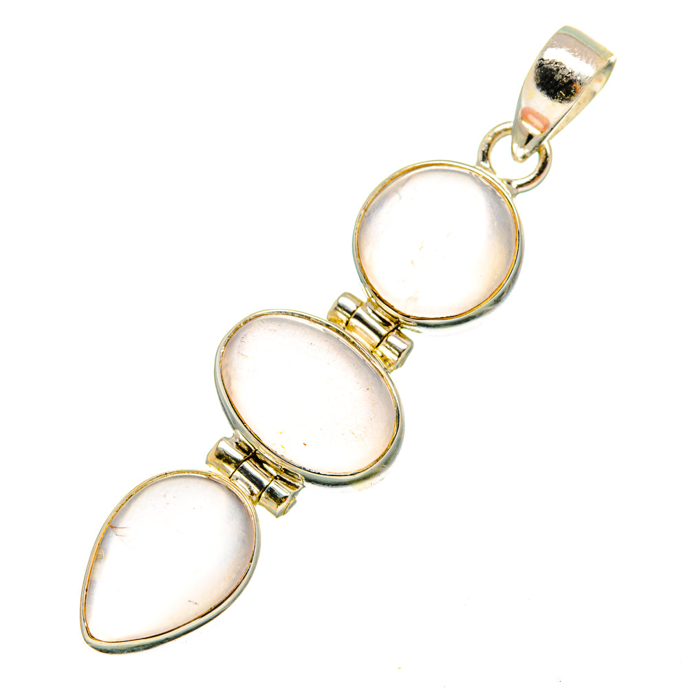 Rose Quartz Pendants handcrafted by Anasilvercos - PD10679