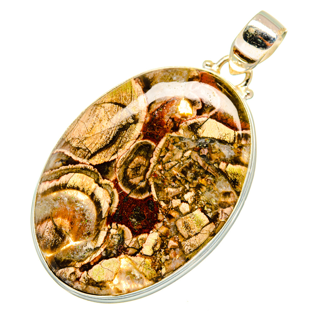 Mushroom Rhyolite Pendants handcrafted by Anasilvercos - PD10685