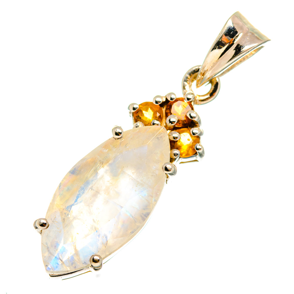 Rainbow Moonstone Pendants handcrafted by Anasilvercos - PD10691