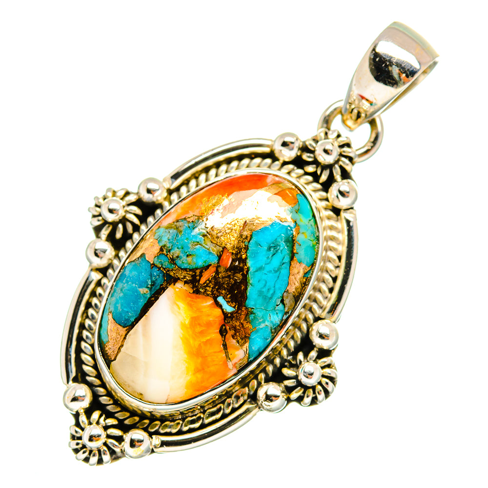 Spiny Oyster Turquoise Pendants handcrafted by Anasilvercos - PD10692