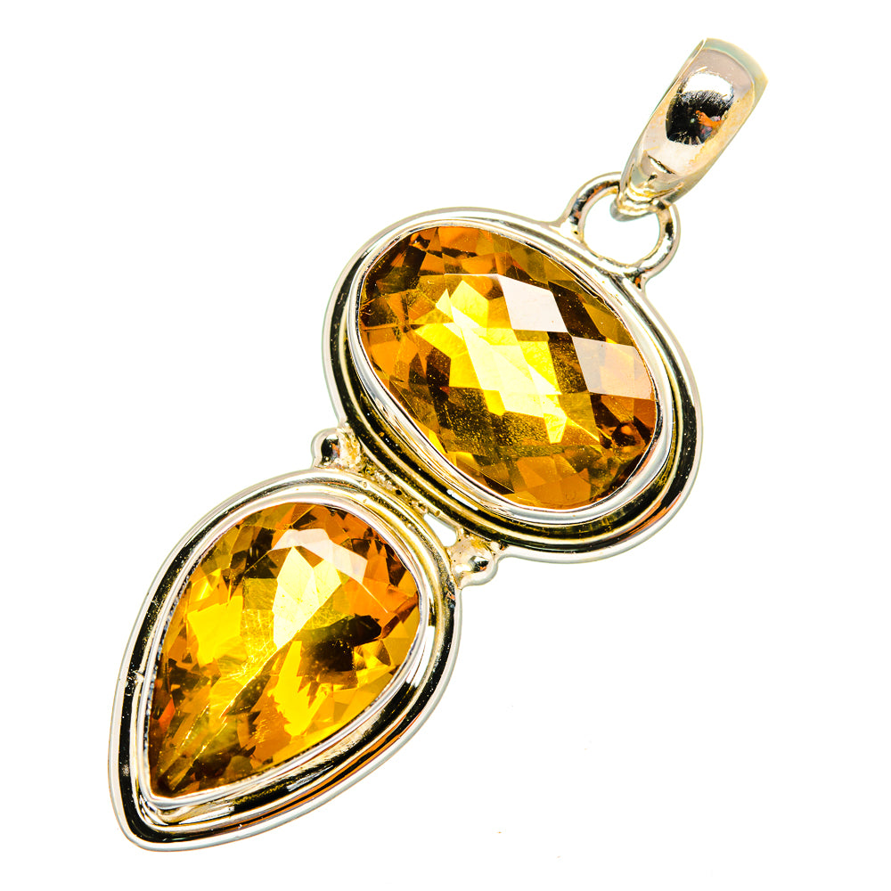 Mandarin Citrine Pendants handcrafted by Anasilvercos - PD10701