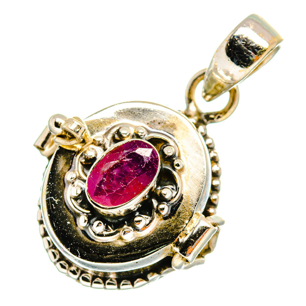 Ruby Pendants handcrafted by Anasilvercos - PD10716