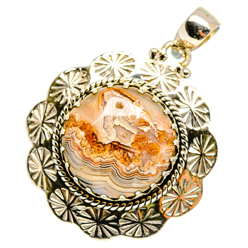 Laguna Lace Agate Pendants handcrafted by Anasilvercos - PD10739