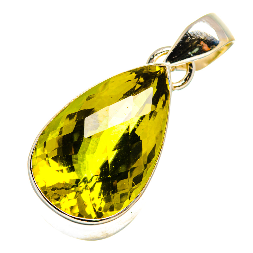 Olive Quartz Pendants handcrafted by Anasilvercos - PD10740