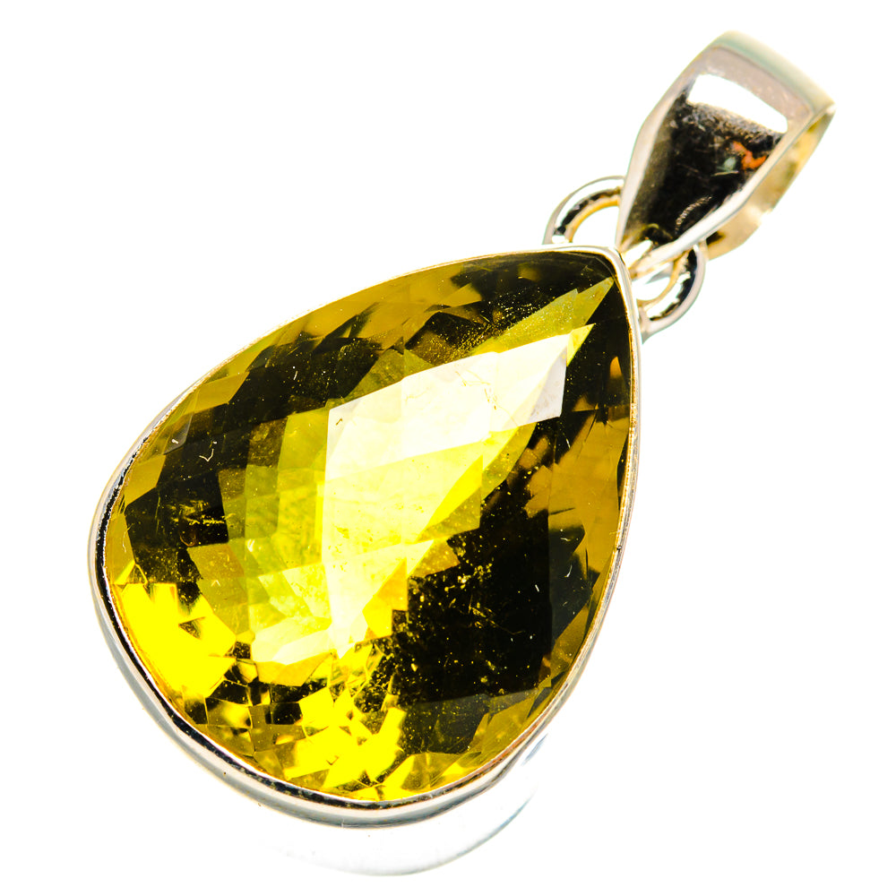 Olive Quartz Pendants handcrafted by Anasilvercos - PD10741