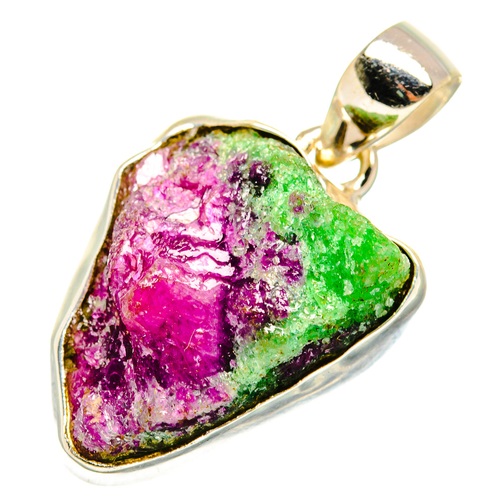 Ruby Zoisite Pendants handcrafted by Anasilvercos - PD10743