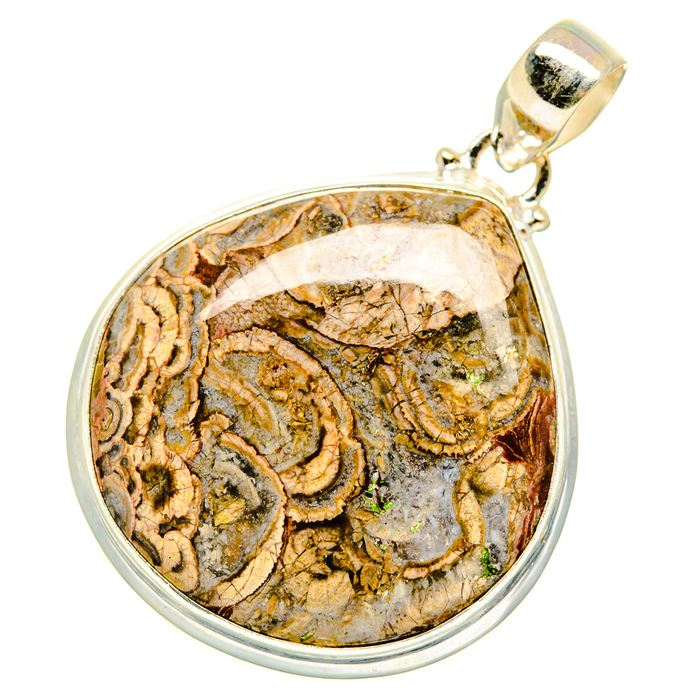 Mushroom Ryolite Pendants handcrafted by Anasilvercos - PD10745