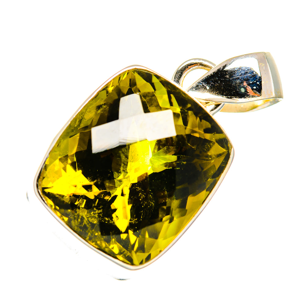 Olive Quartz Pendants handcrafted by Anasilvercos - PD10747