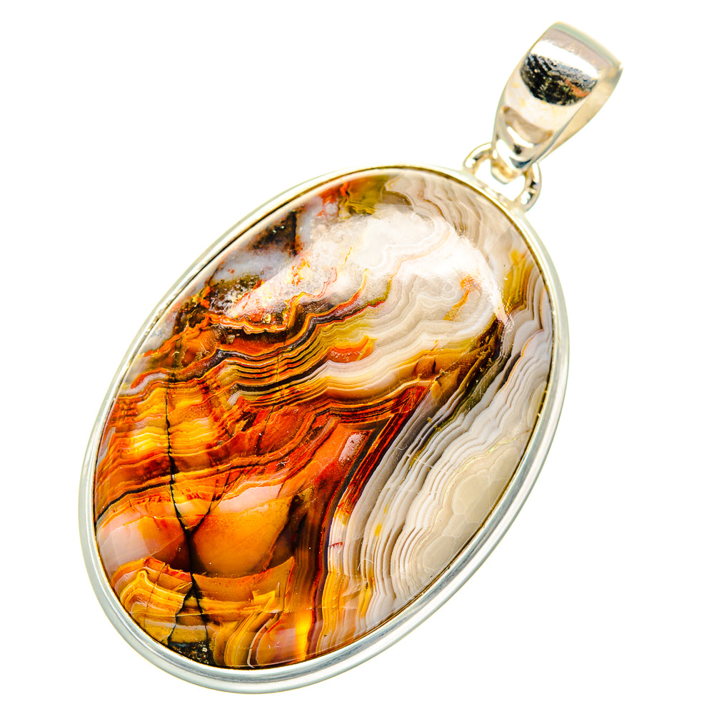 Crazy Lace Agate Pendants handcrafted by Anasilvercos - PD10763