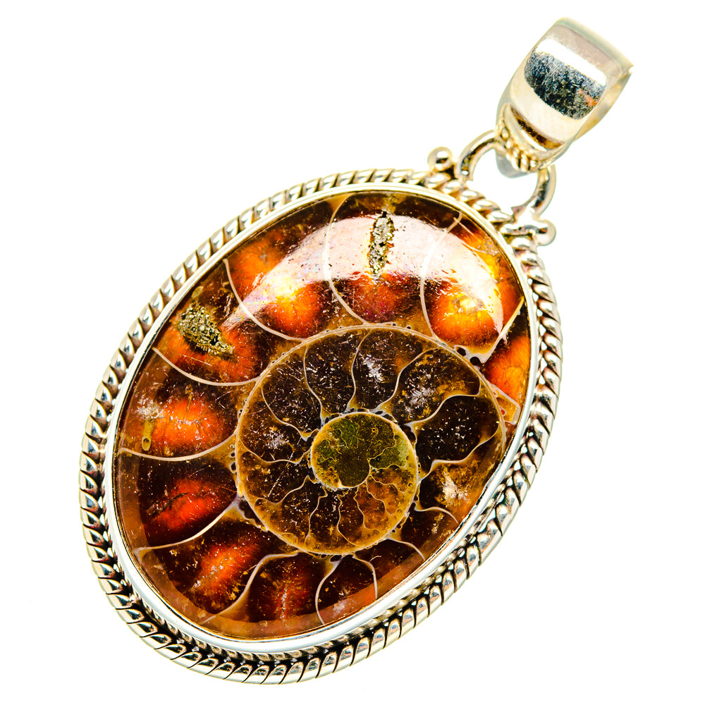 Ammonite Fossil Pendants handcrafted by Anasilvercos - PD10765