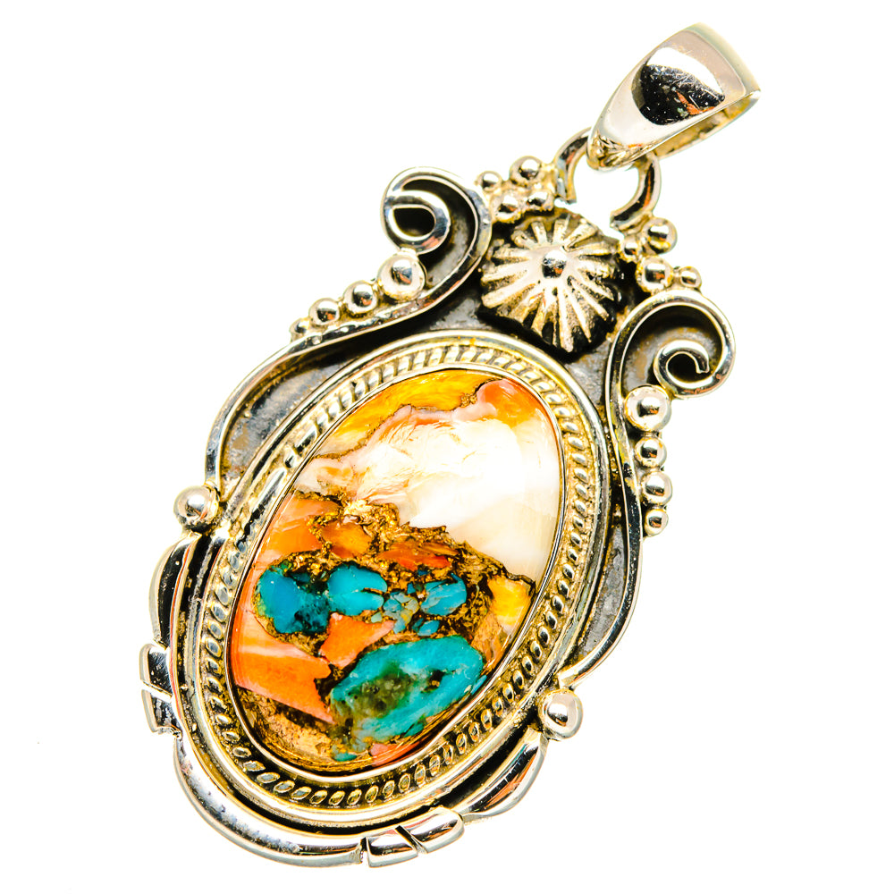 Spiny Oyster Turquoise Pendants handcrafted by Anasilvercos - PD10766