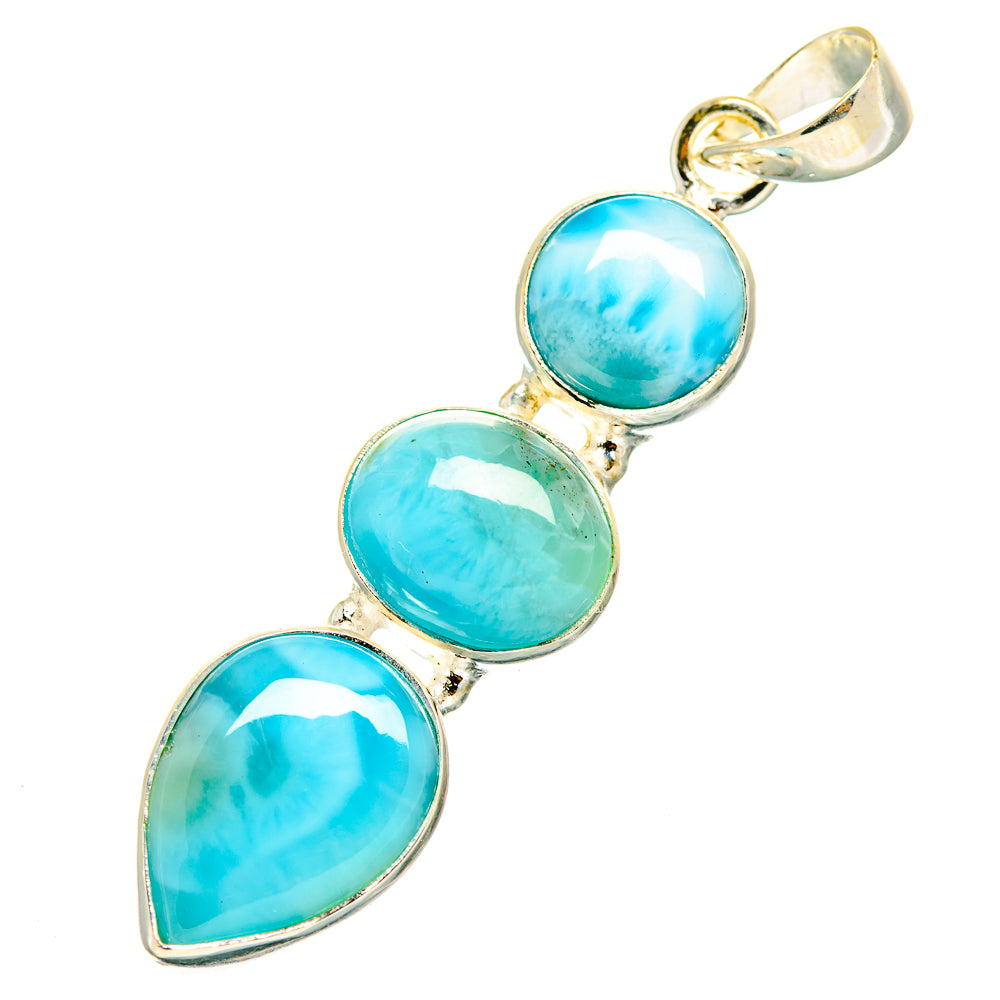 Larimar Pendants handcrafted by Anasilvercos - PD10771