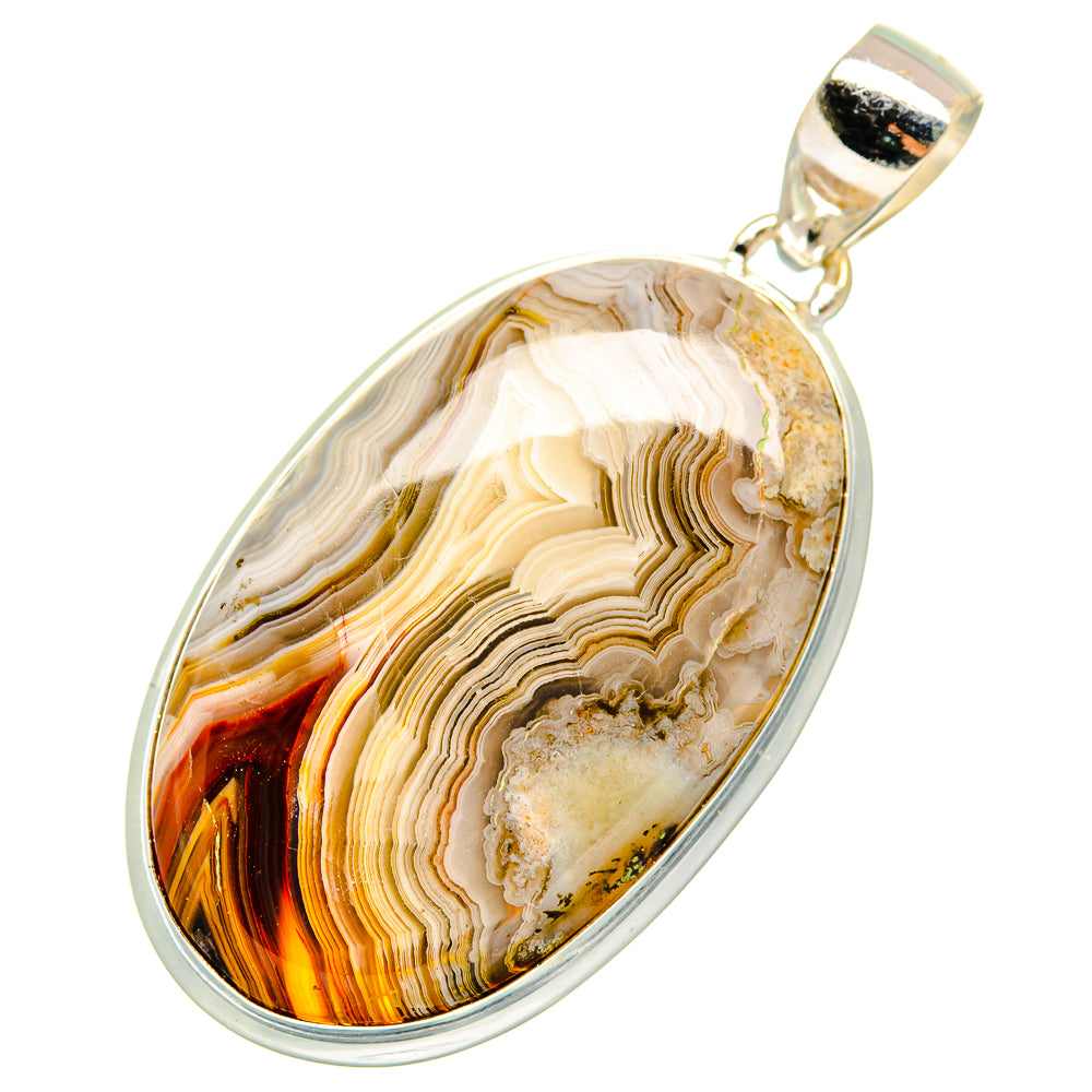 Laguna Lace Agate Pendants handcrafted by Anasilvercos - PD10781