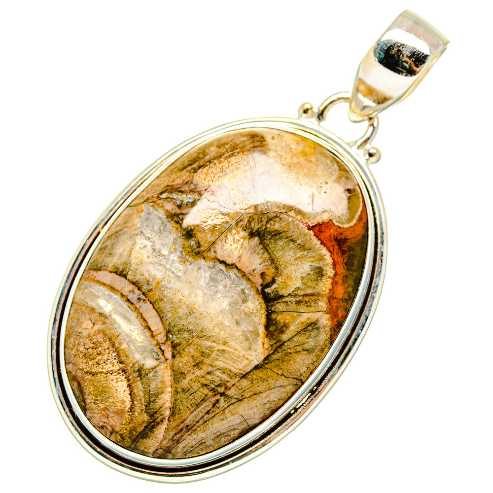 Mushroom Rhyolite Pendants handcrafted by Anasilvercos - PD10792