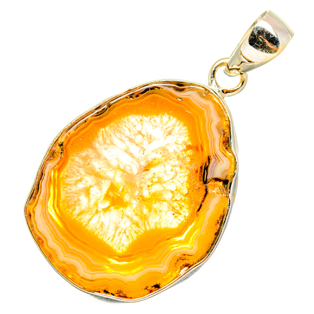 Yellow Geode Pendants handcrafted by Anasilvercos - PD10801